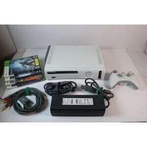 60GB Microsoft XBox 360 White Video Game Console Gaming System HD Bundle
